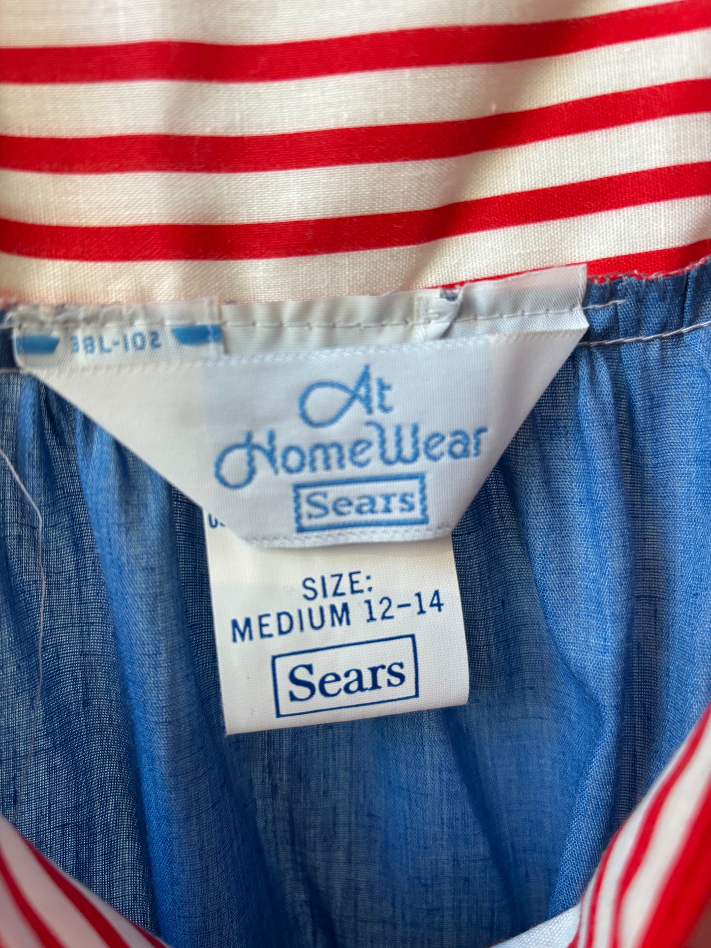 1970s Red, White, and Blue Striped Sailboat Dress