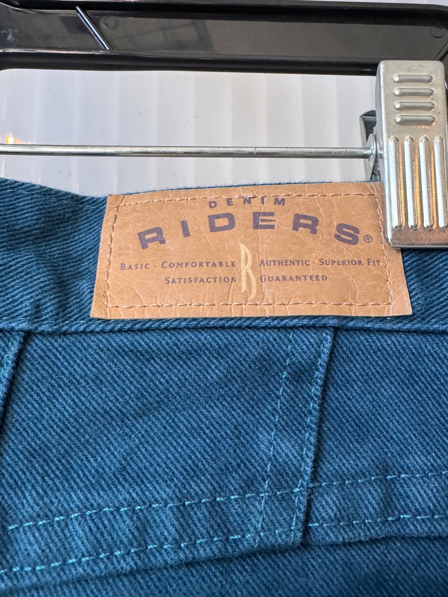 1990s Teal Riders Denim Mom Jeans