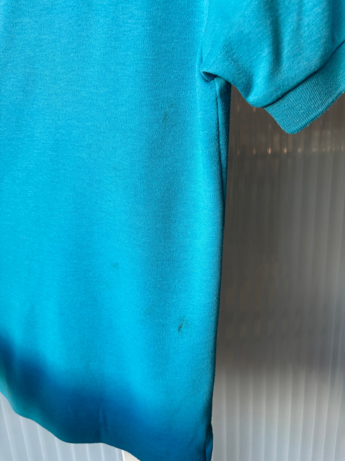 1970s Bright Blue Levi's Saddleman Collared Shirt w/ Cowboy