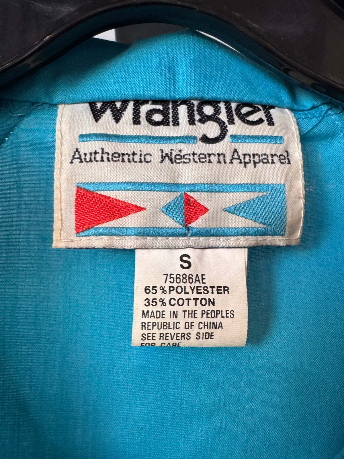 1990s Wrangler Blue Western Button-Up Shirt