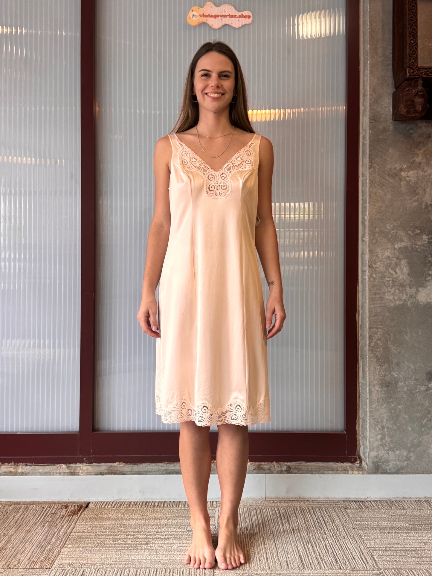 1980s Bali Peach Slip