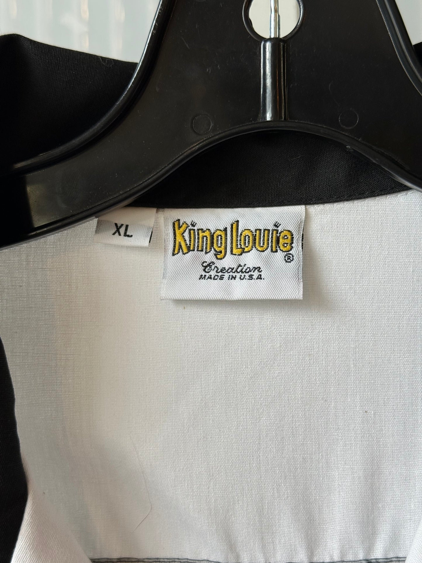 1980s Black & White Race Team Button-Up Shirt