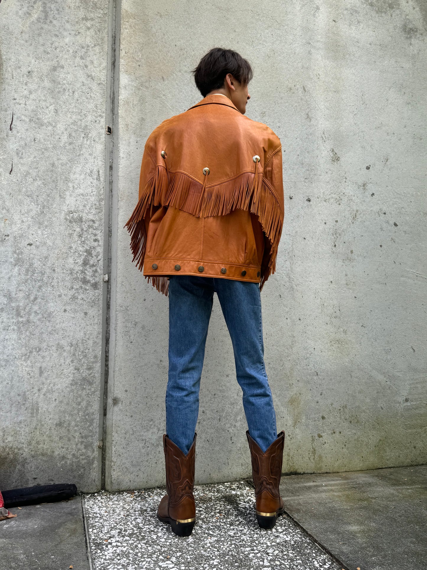 1980s M. Julian Leather Fringe Jacket