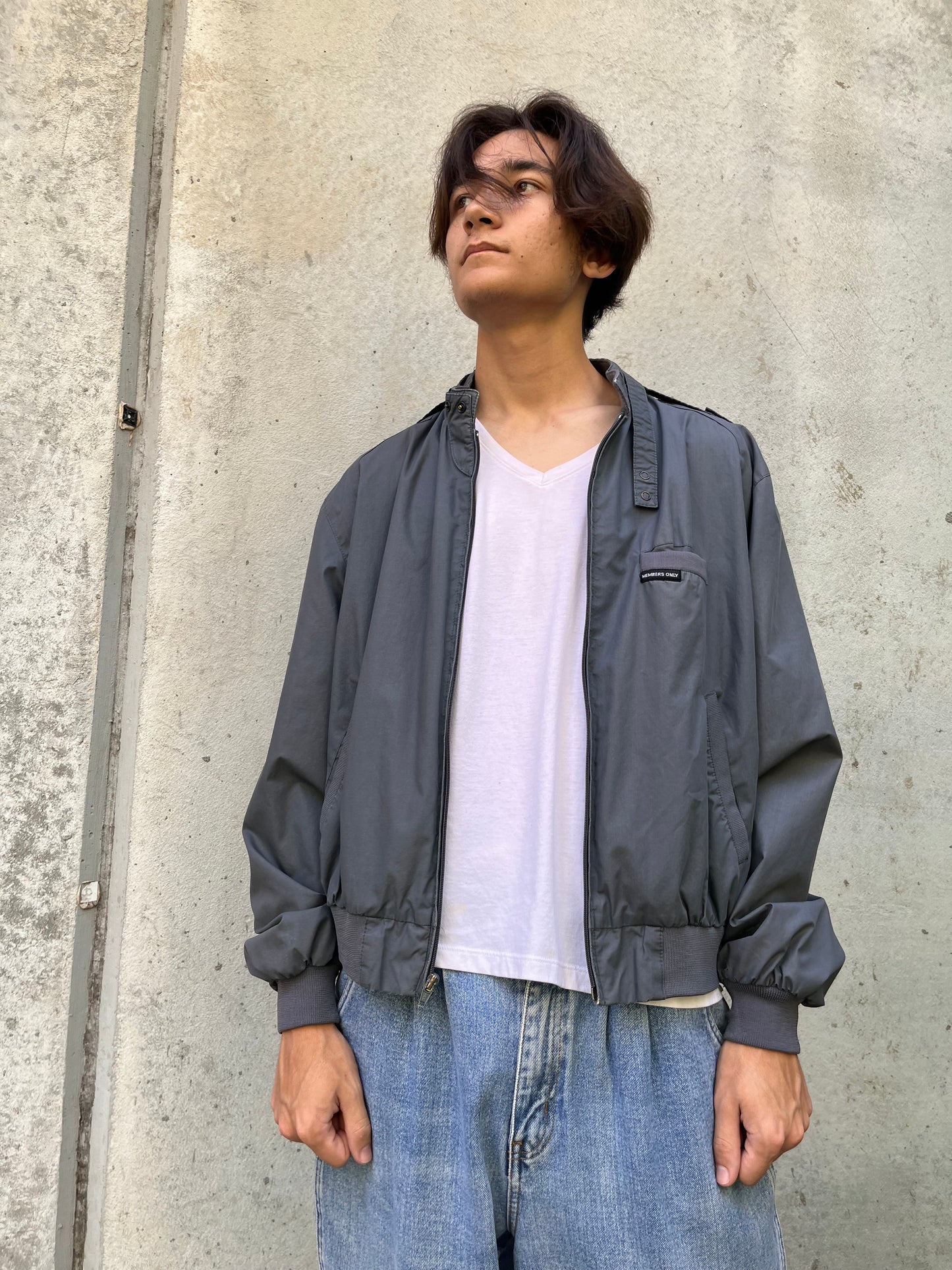 1980s Members Only Grey Jacket