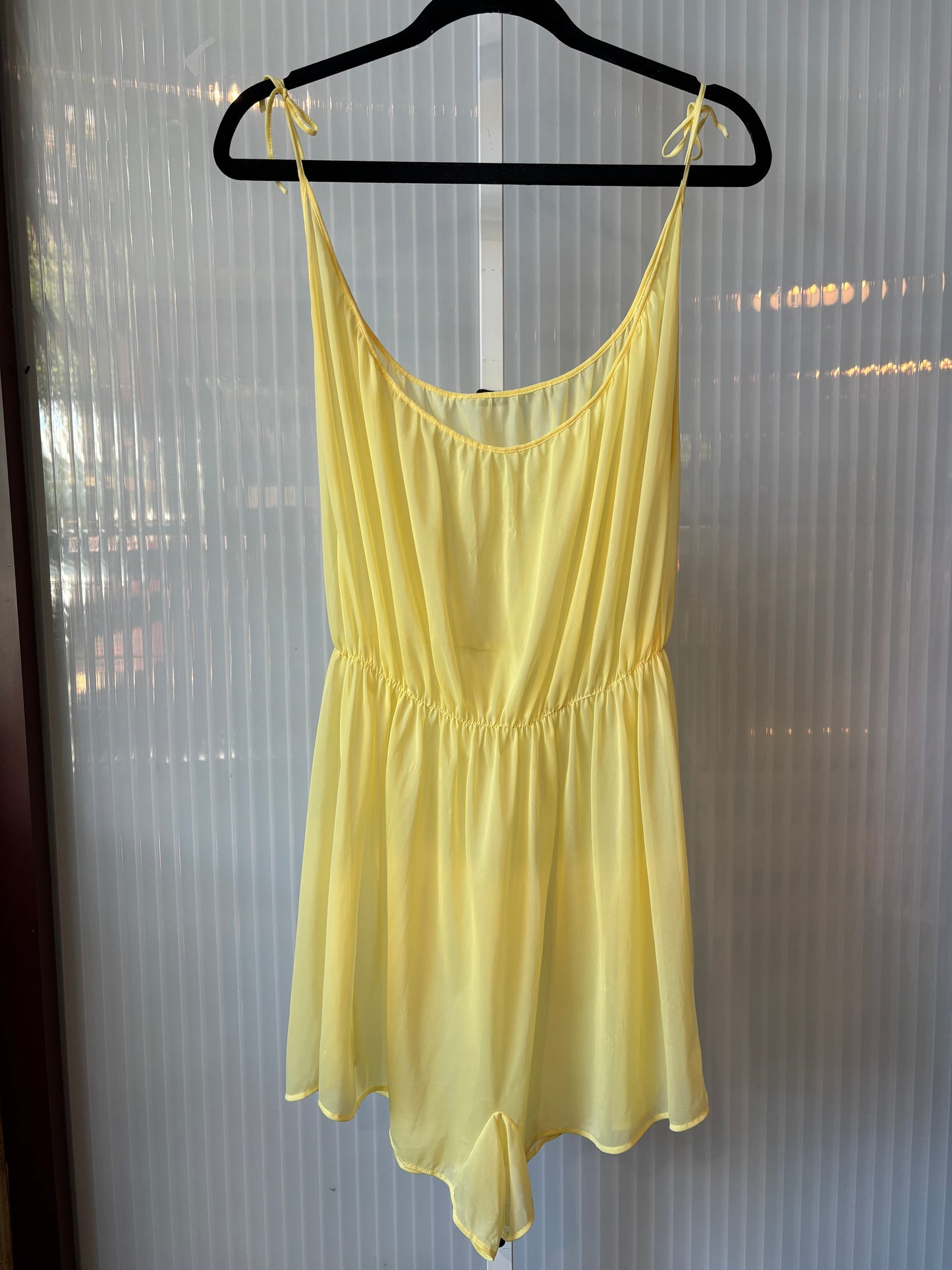 Yellow Sheer Romper
