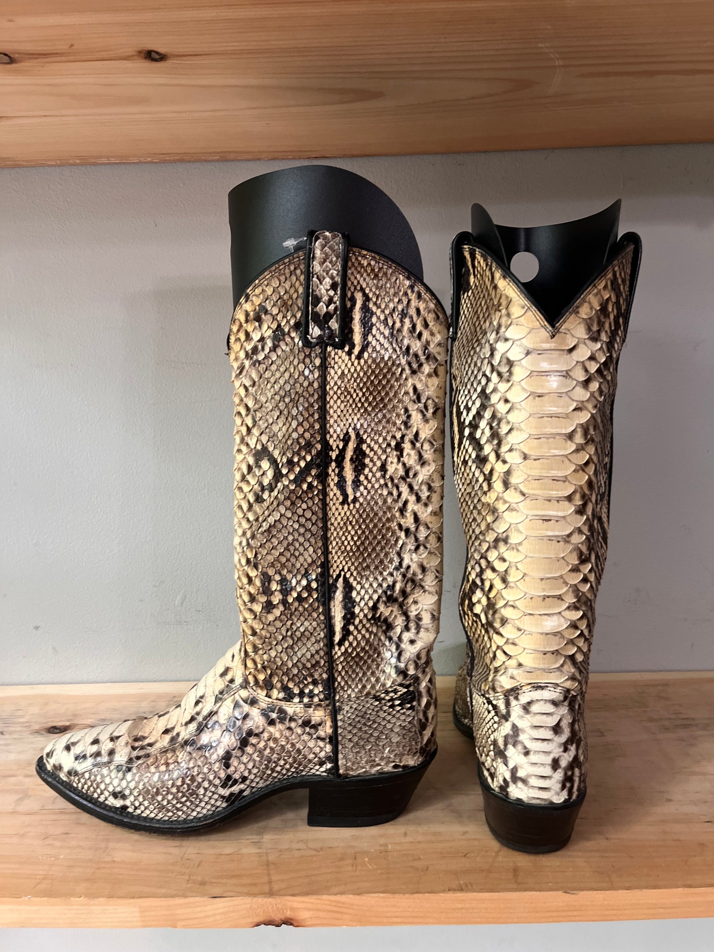 Dan Post Beige Snakeskin Boots