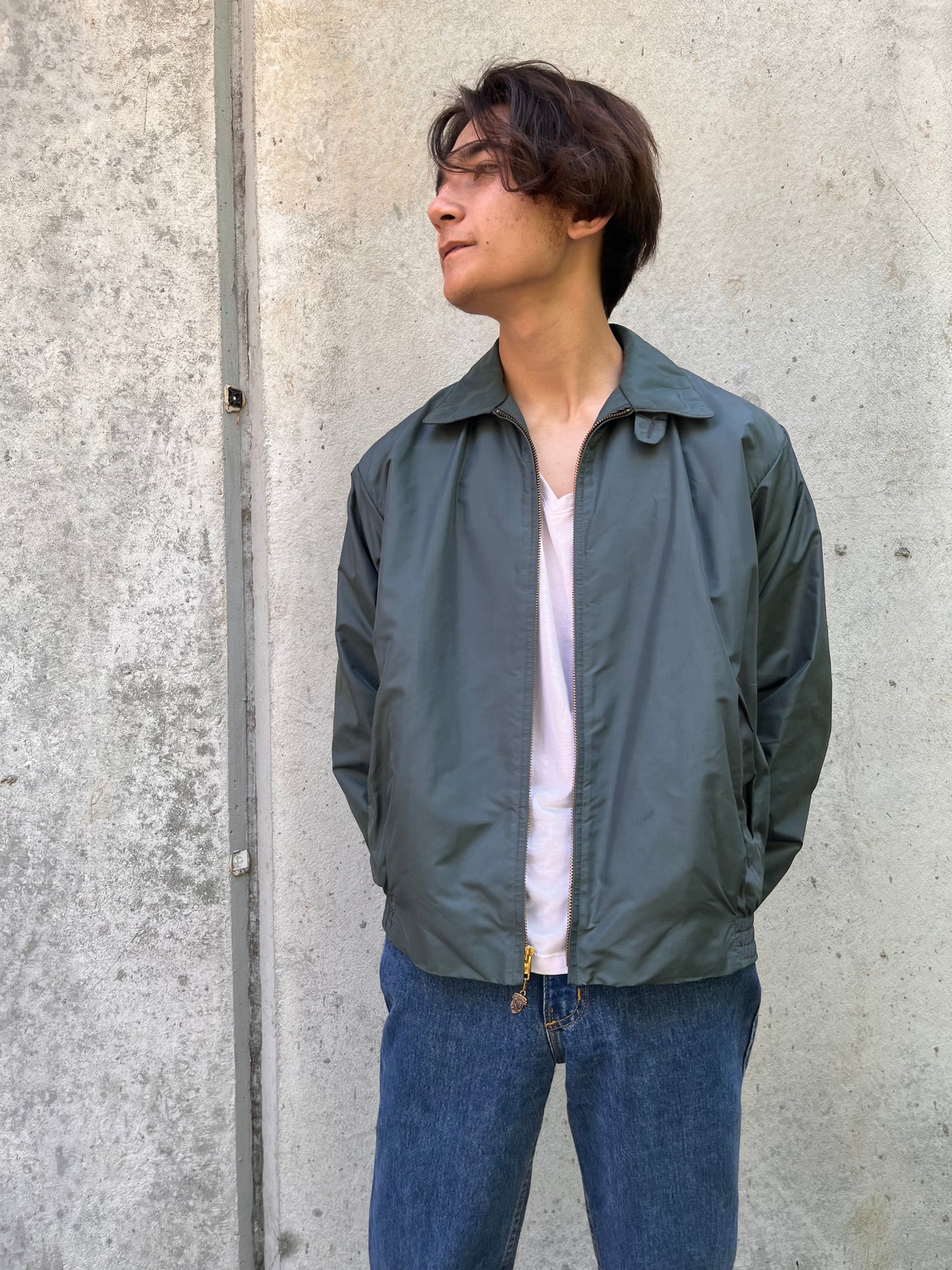 1960s McGregor Nylon Anti-Freeze Grey-Green Jacket