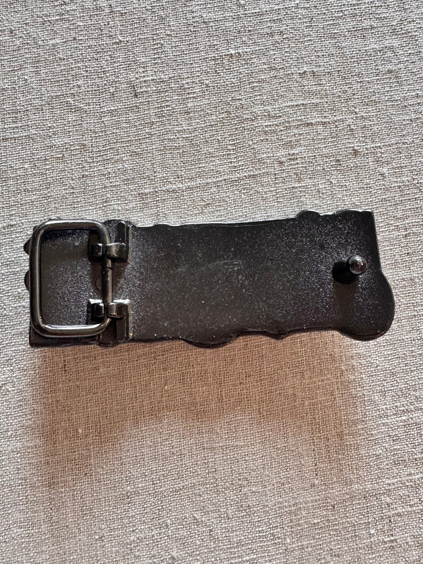 Y2k Black and Transparent Rhinestone Belt Buckle