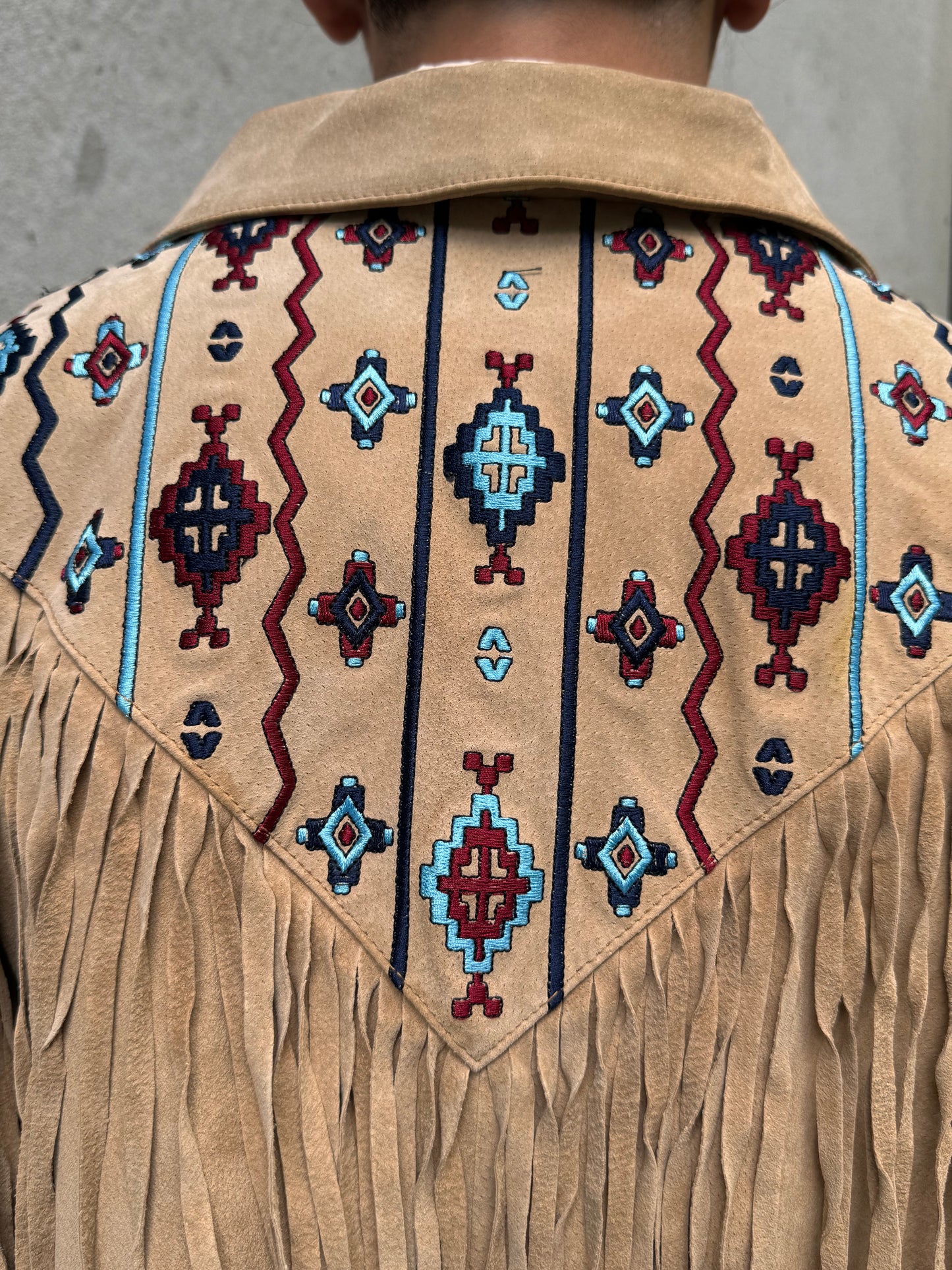 1990s Via Accenti Fringe Leather Jacket