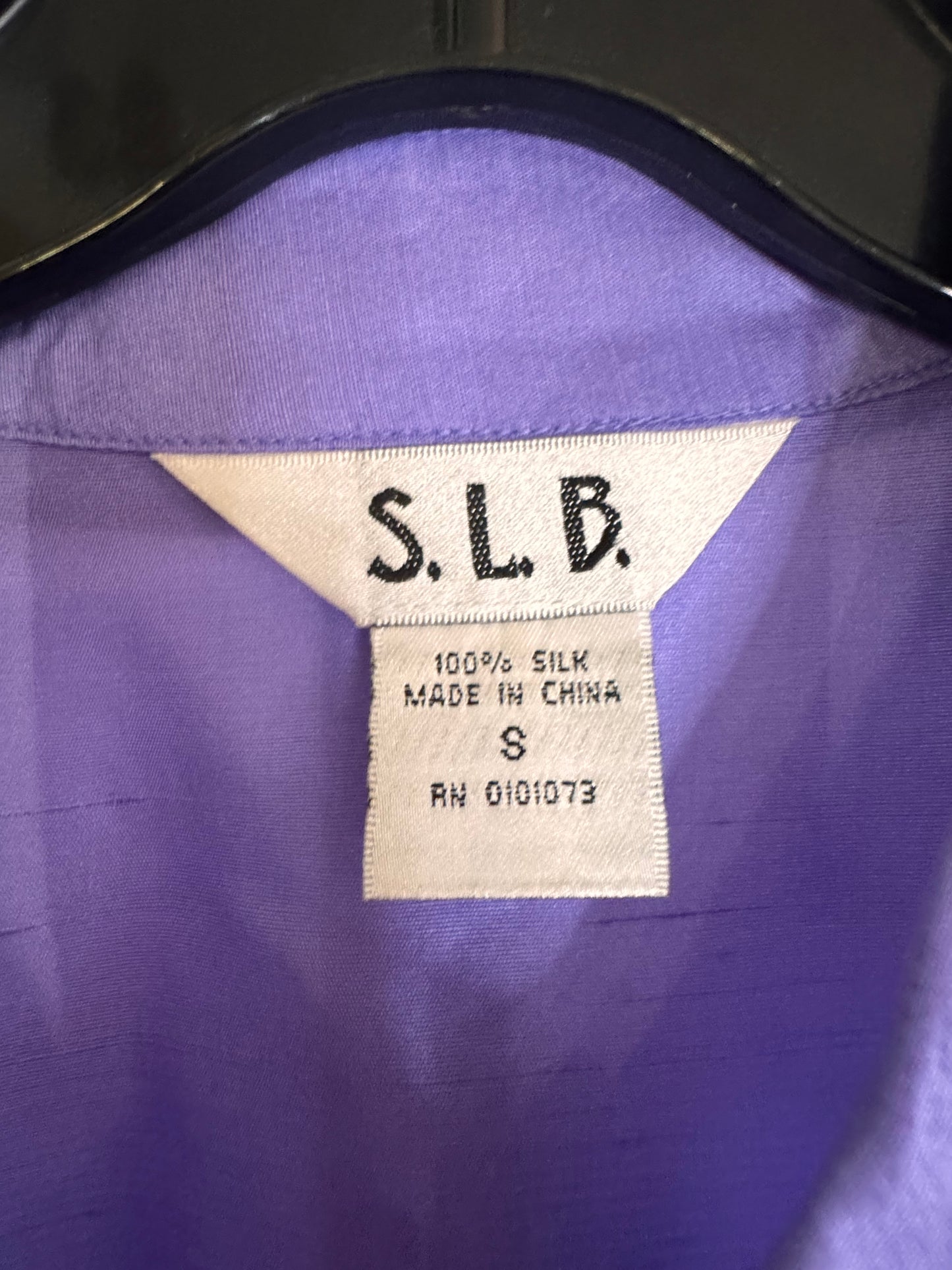 1980s 100% Silk Purple Button-Up Blouse