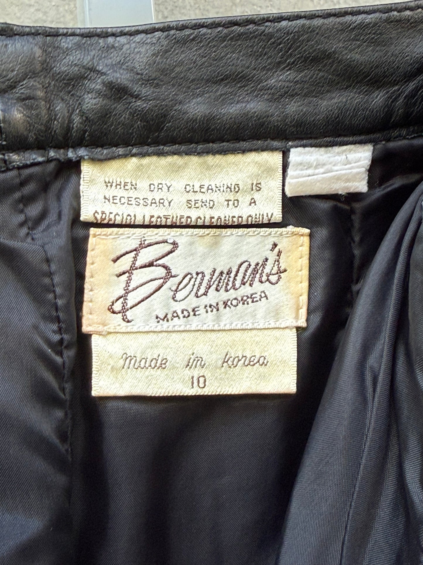 1980s Black Leather Pleated Pants