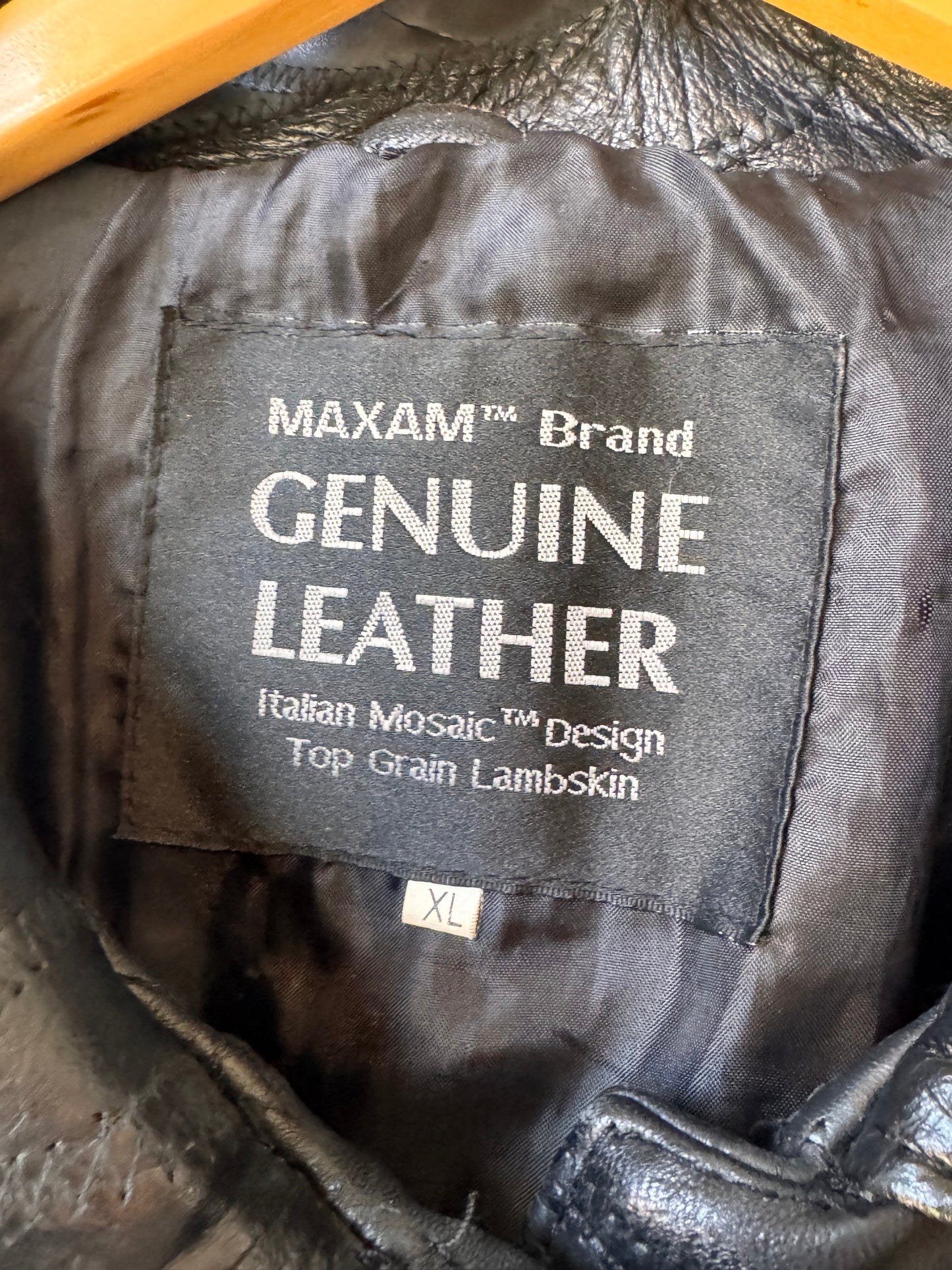1990s Black Lambskin Leather Jacket
