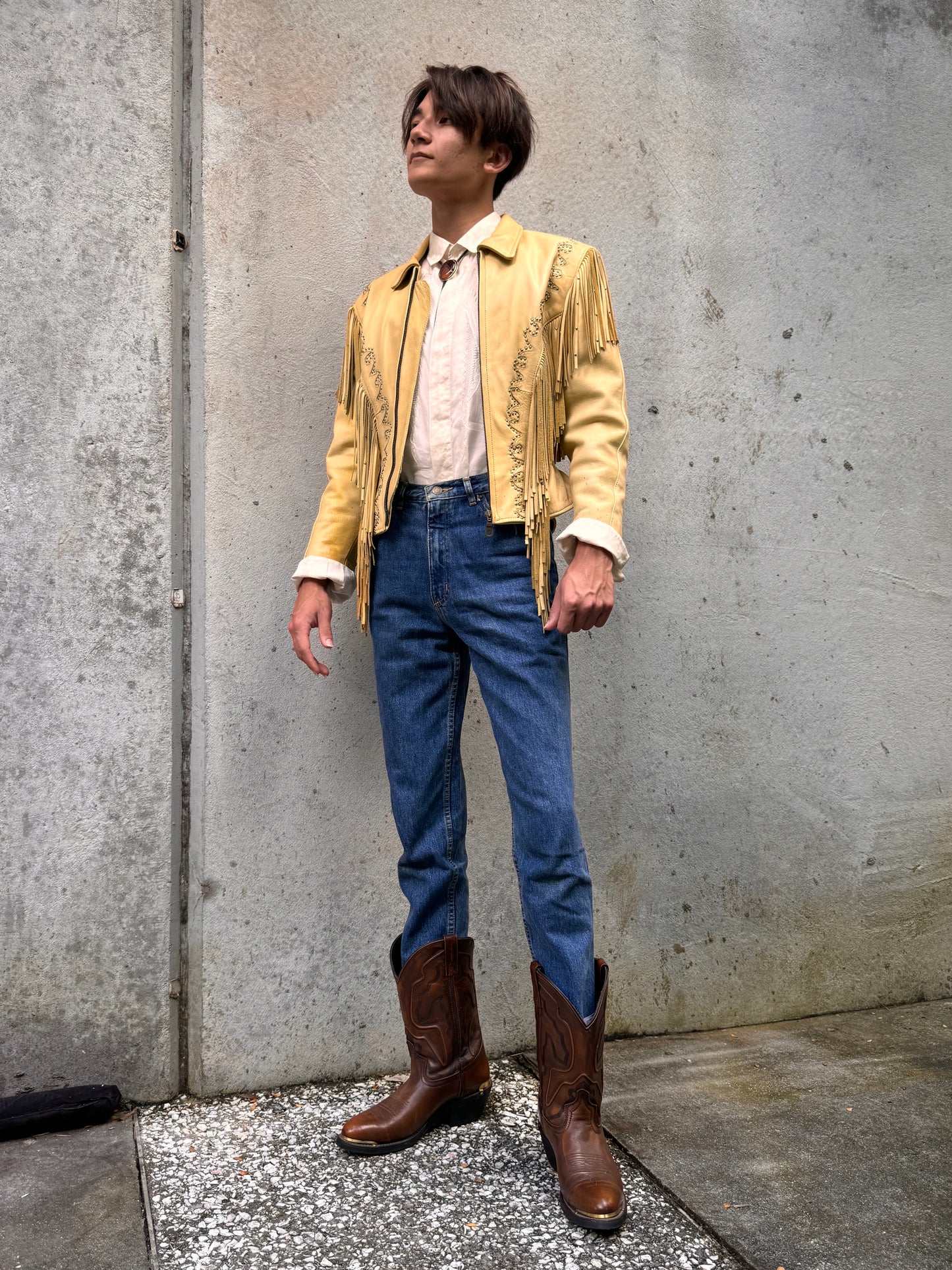 Y2K Vance Leathers Fringe Leather Jacket