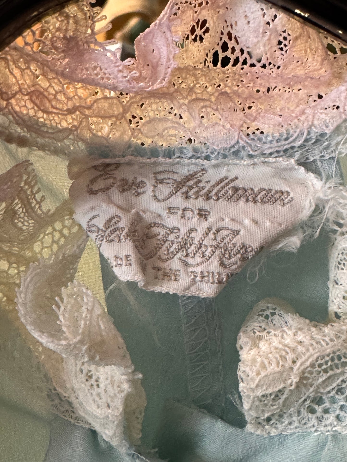 1970s Eve Stillman Saks Fifth Avenue Blue Nightgown