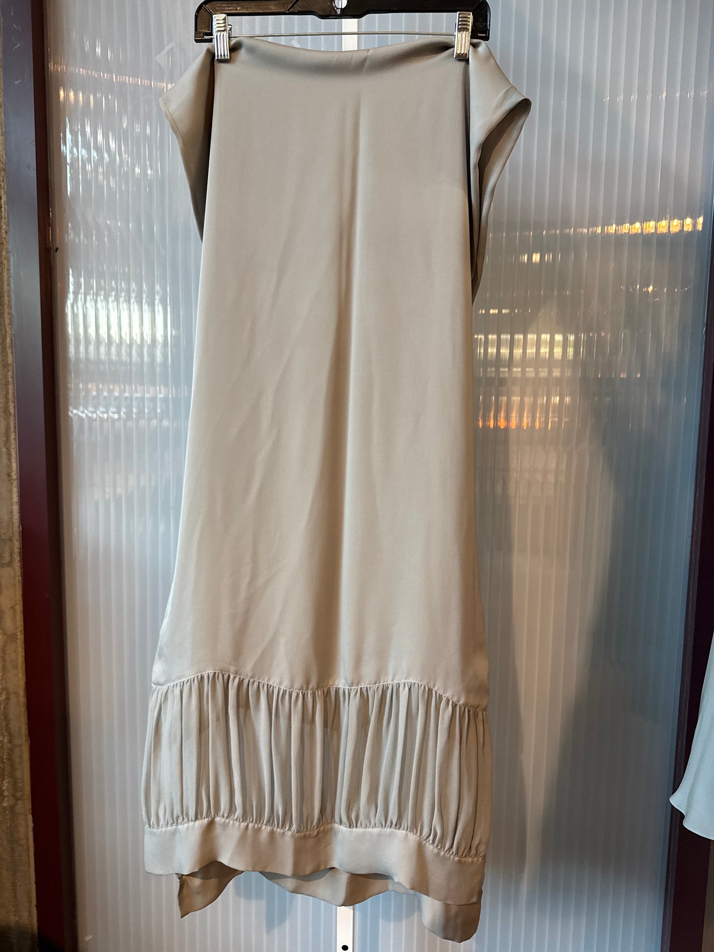 1990s Grey Silk 3-Piece set- Bustier, Scarf, and Skirt.