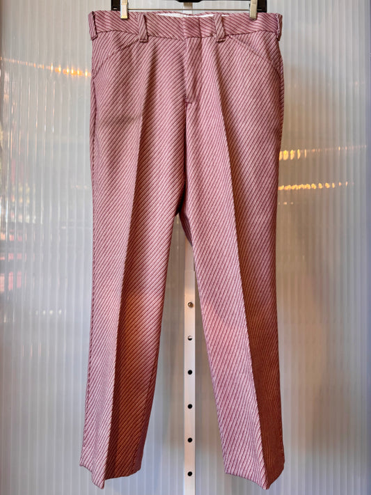 1970s Red & White Striped Trousers