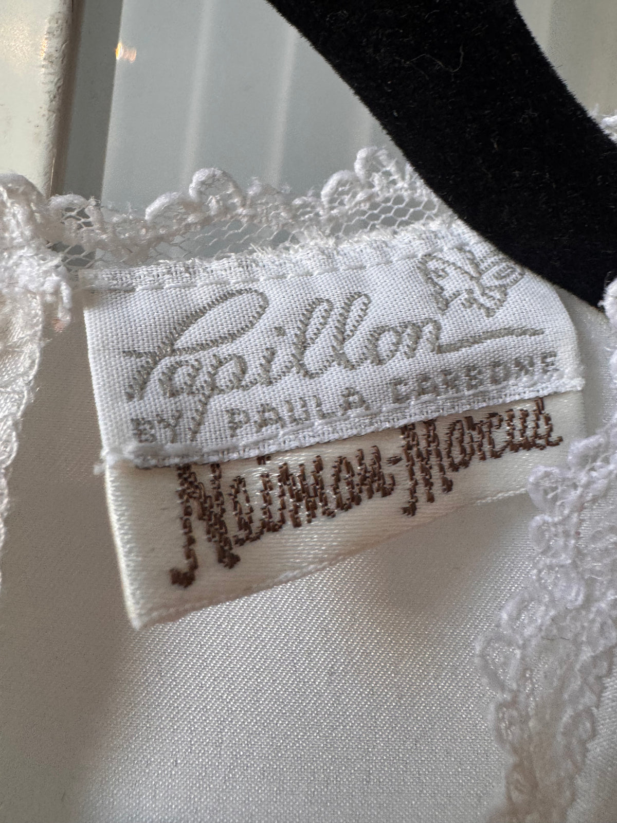 1970s Neiman Marcus White Satin & Lace Nightgown