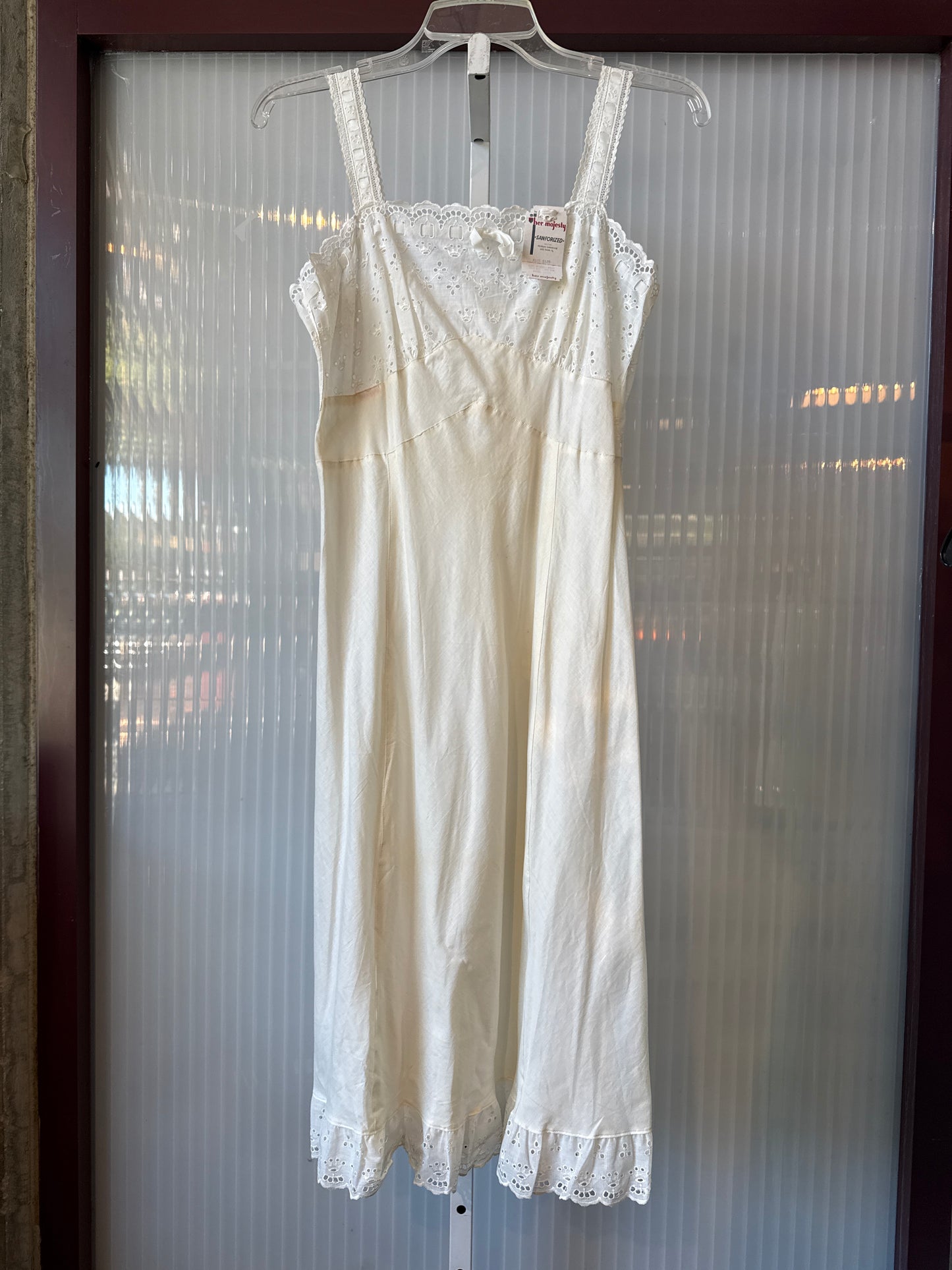 1960s White Eyelet Slip NWT
