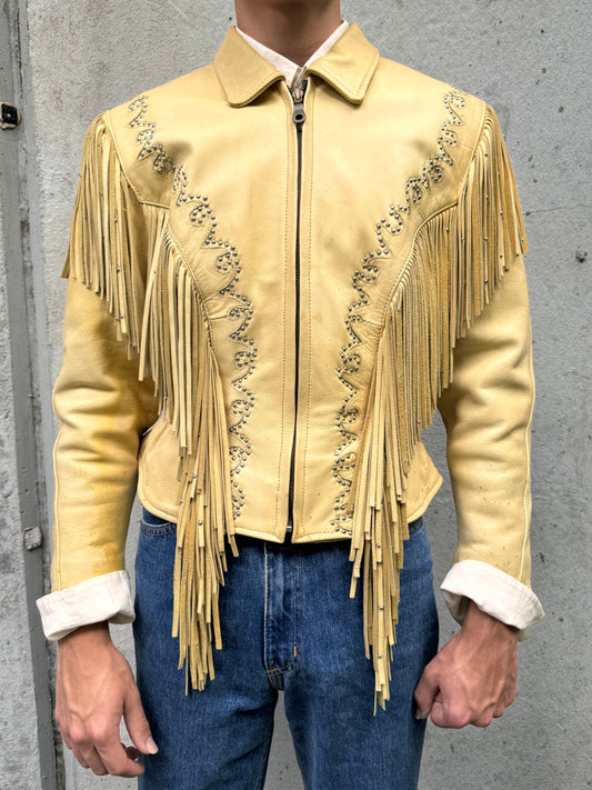 Y2K Vance Leathers Fringe Leather Jacket
