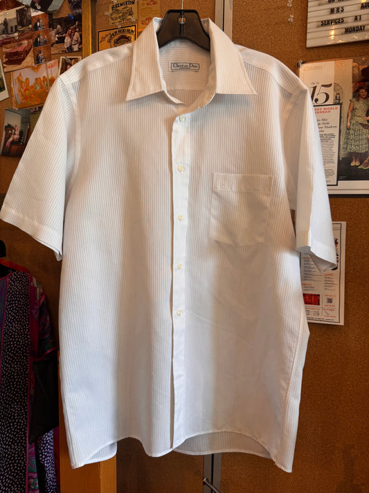 1970s Christian Dior White Button-Up Shirt