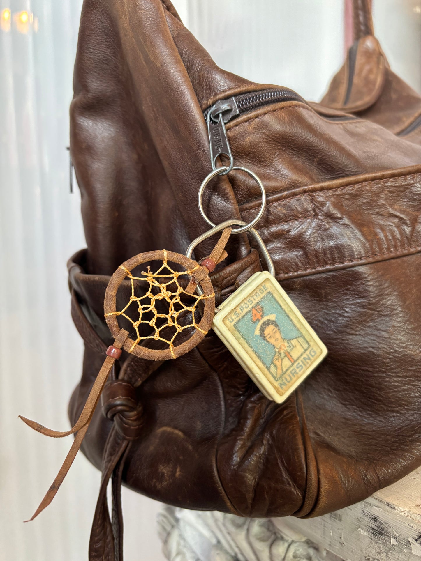 Brown Leather Multi Pocket Purse