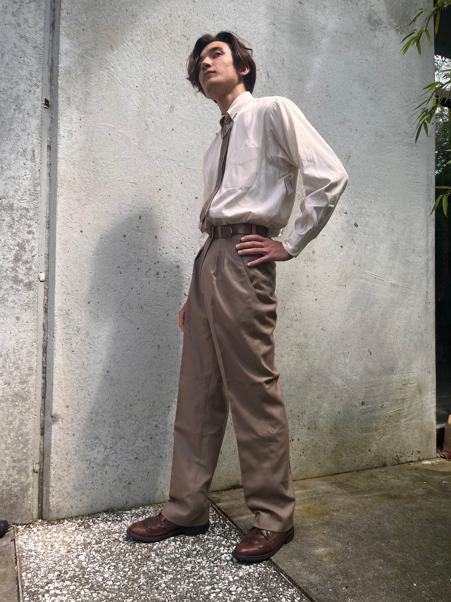 1980s Meeting Street Off-white Cotton Button-up