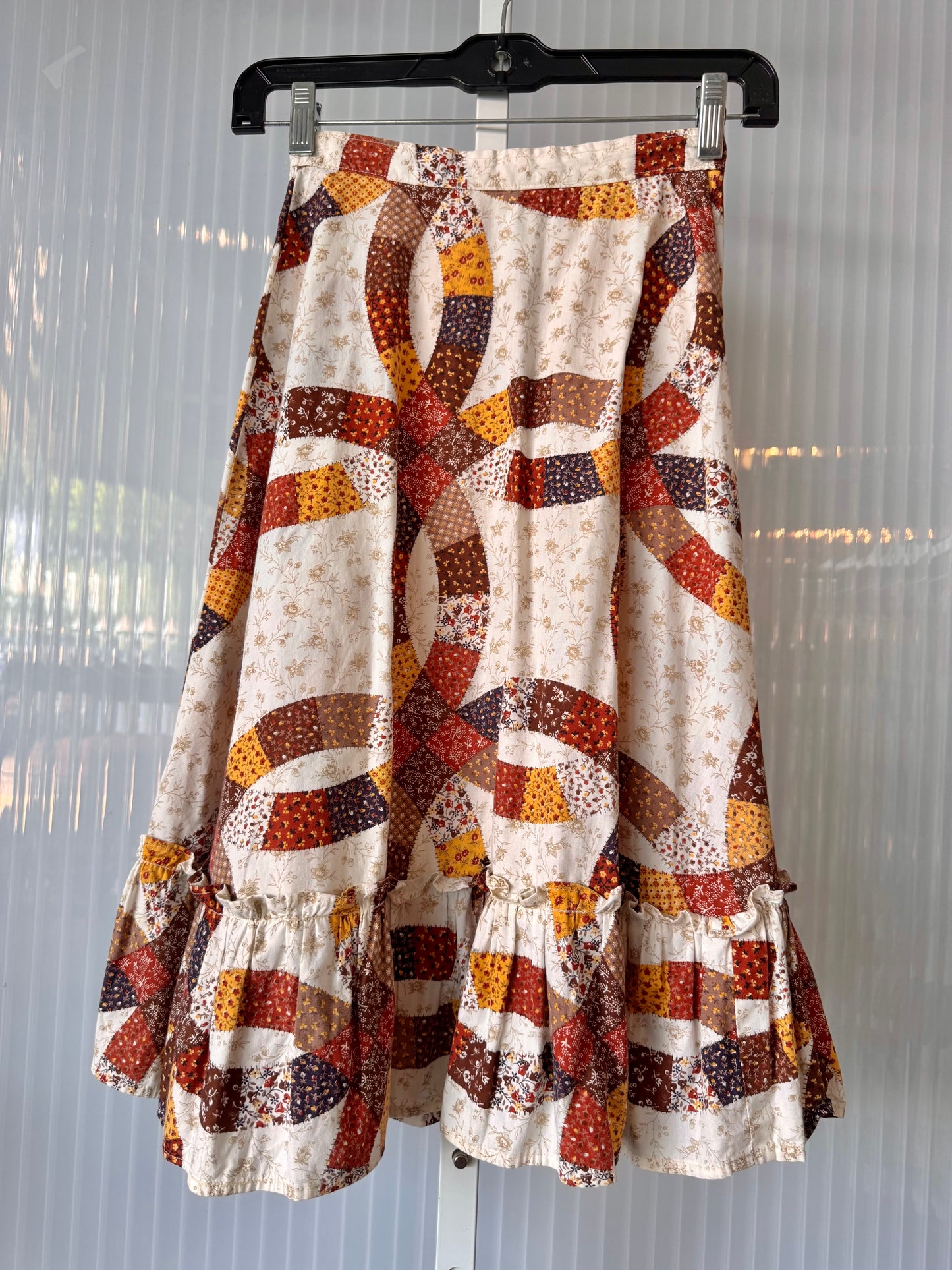 Autumn Quilt Print Skirt