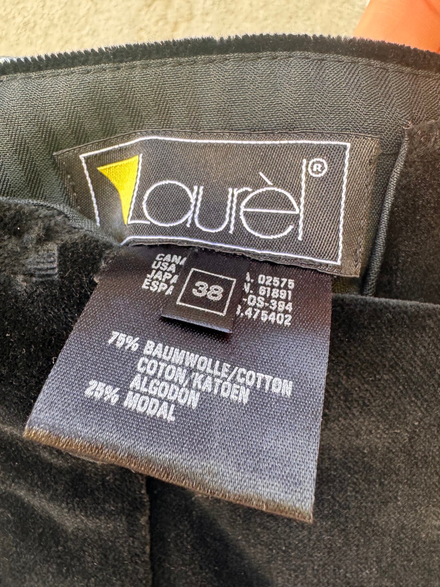 1980s Formal Black Velvet Pants