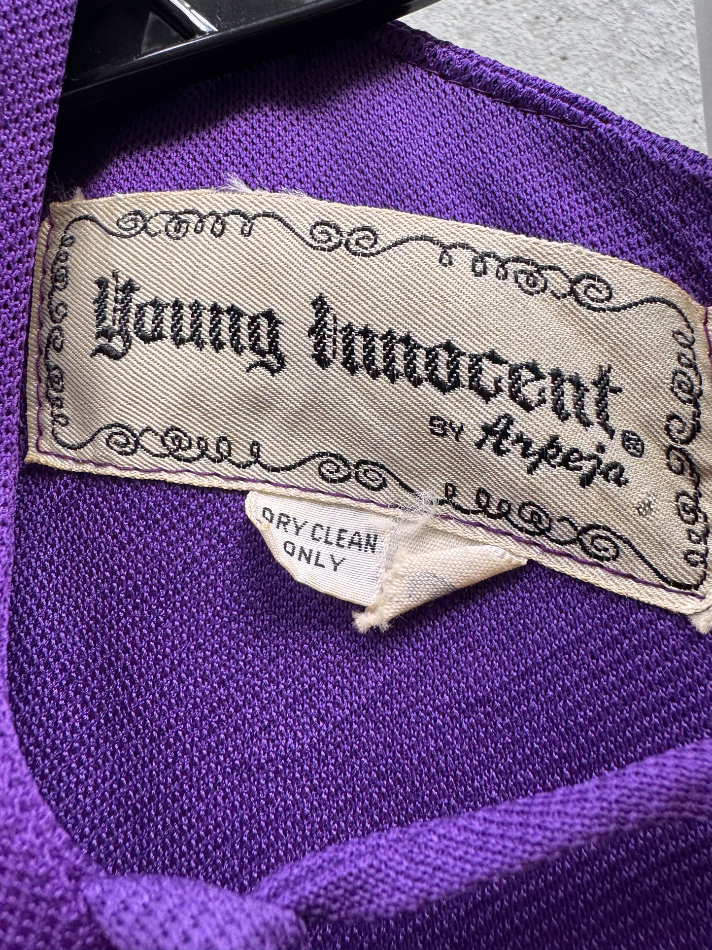 1970s Purple Flare-Leg Disco Romper