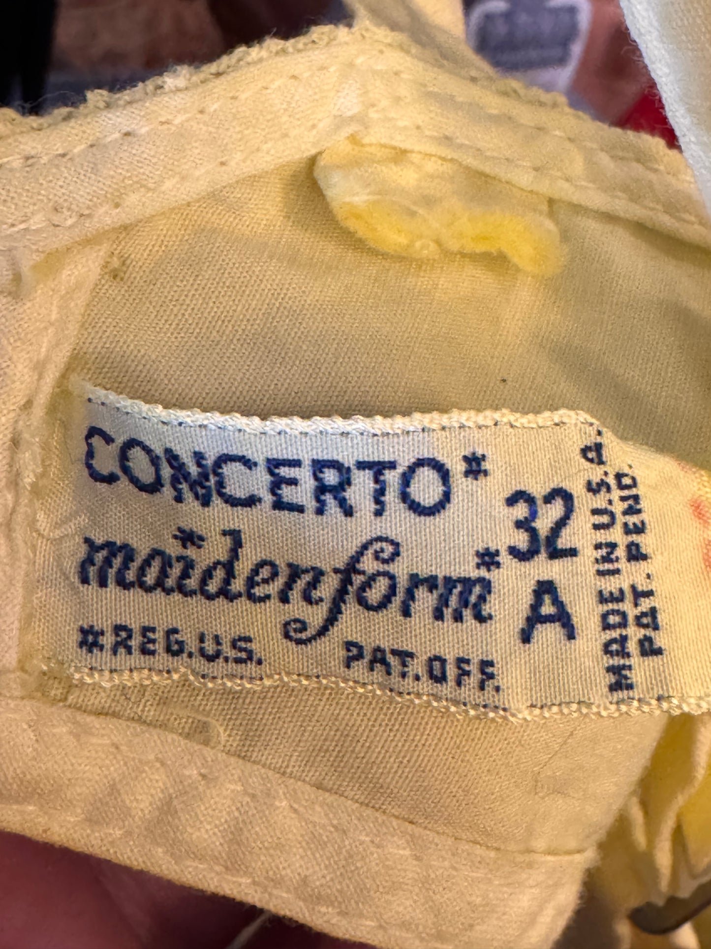 1950s Maidenform Yellow Bullet Bra