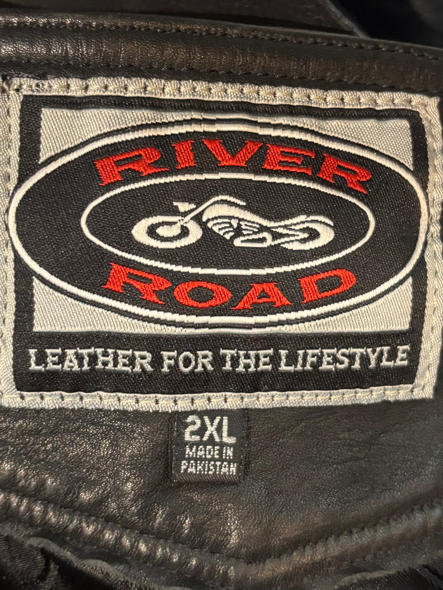 River Road Black Leather Chaps