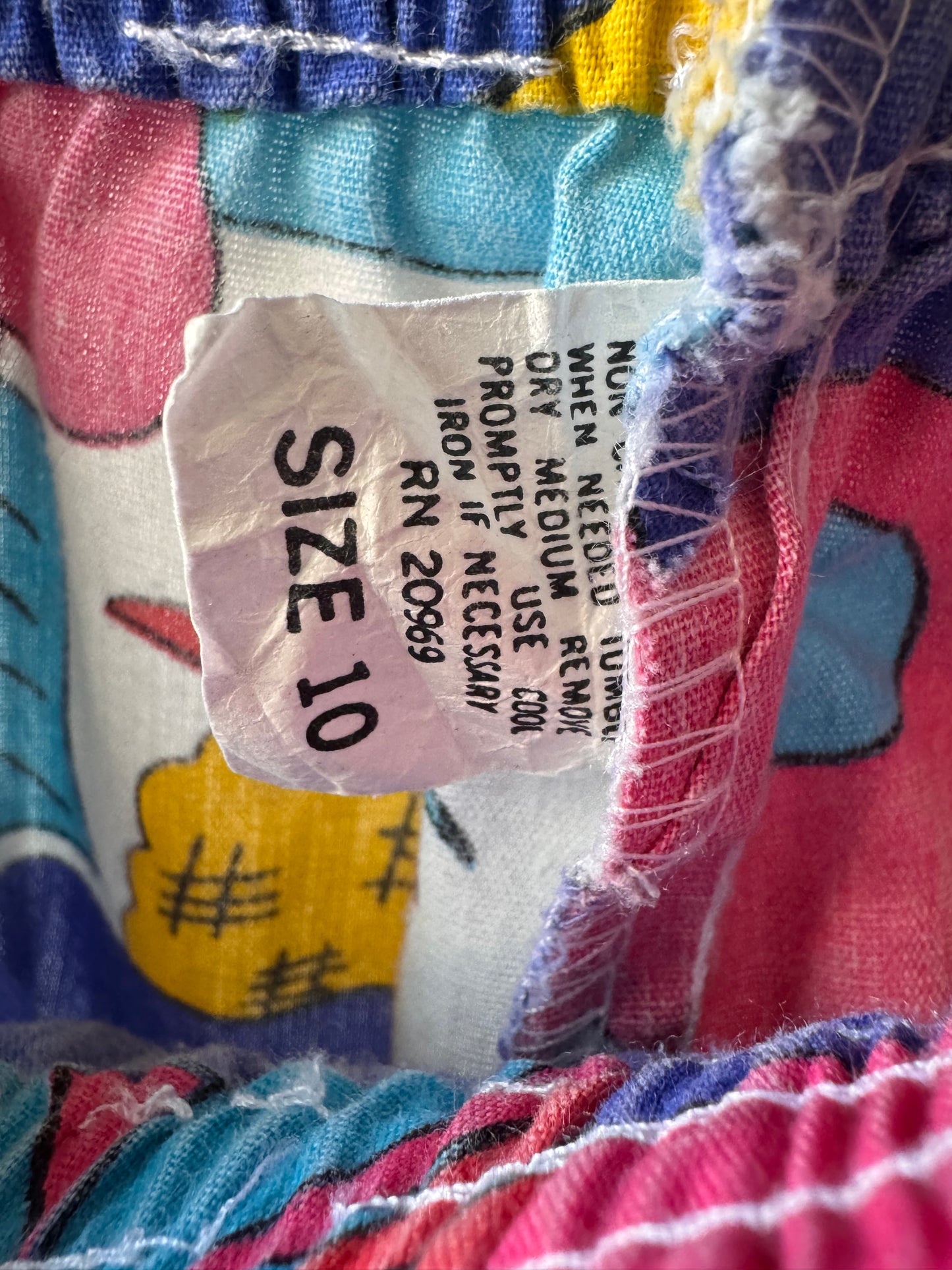 1980s Children's Multicolor Tropical Print Shorts