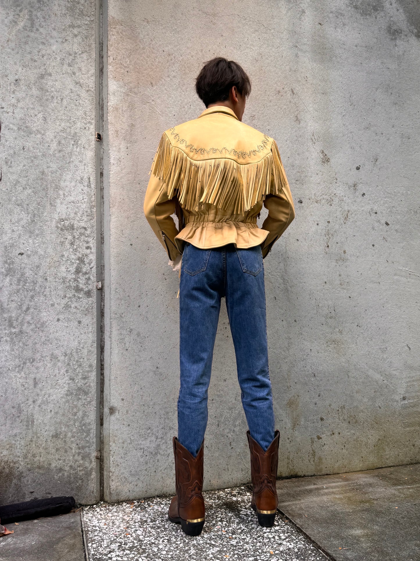 Y2K Vance Leathers Fringe Leather Jacket