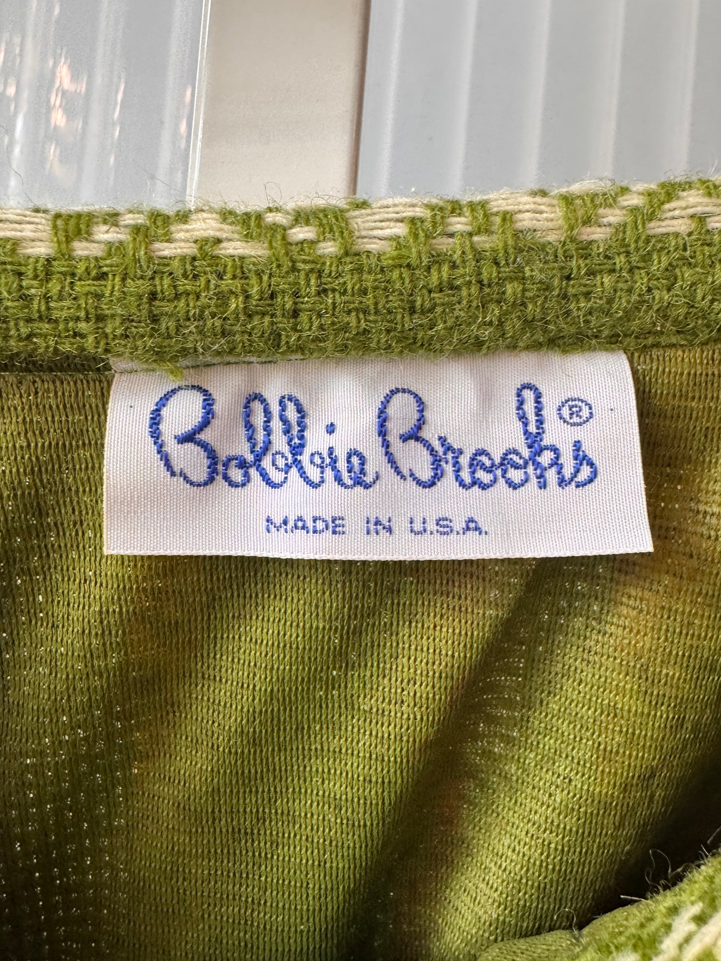 1970s Green Jacquard Knit Wool Skirt