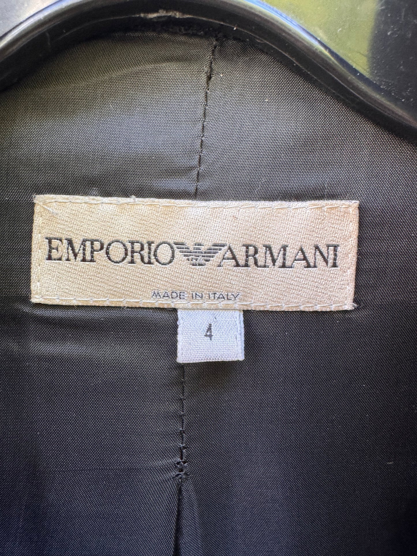 Emporio Armani Black Wool Blend Jacket