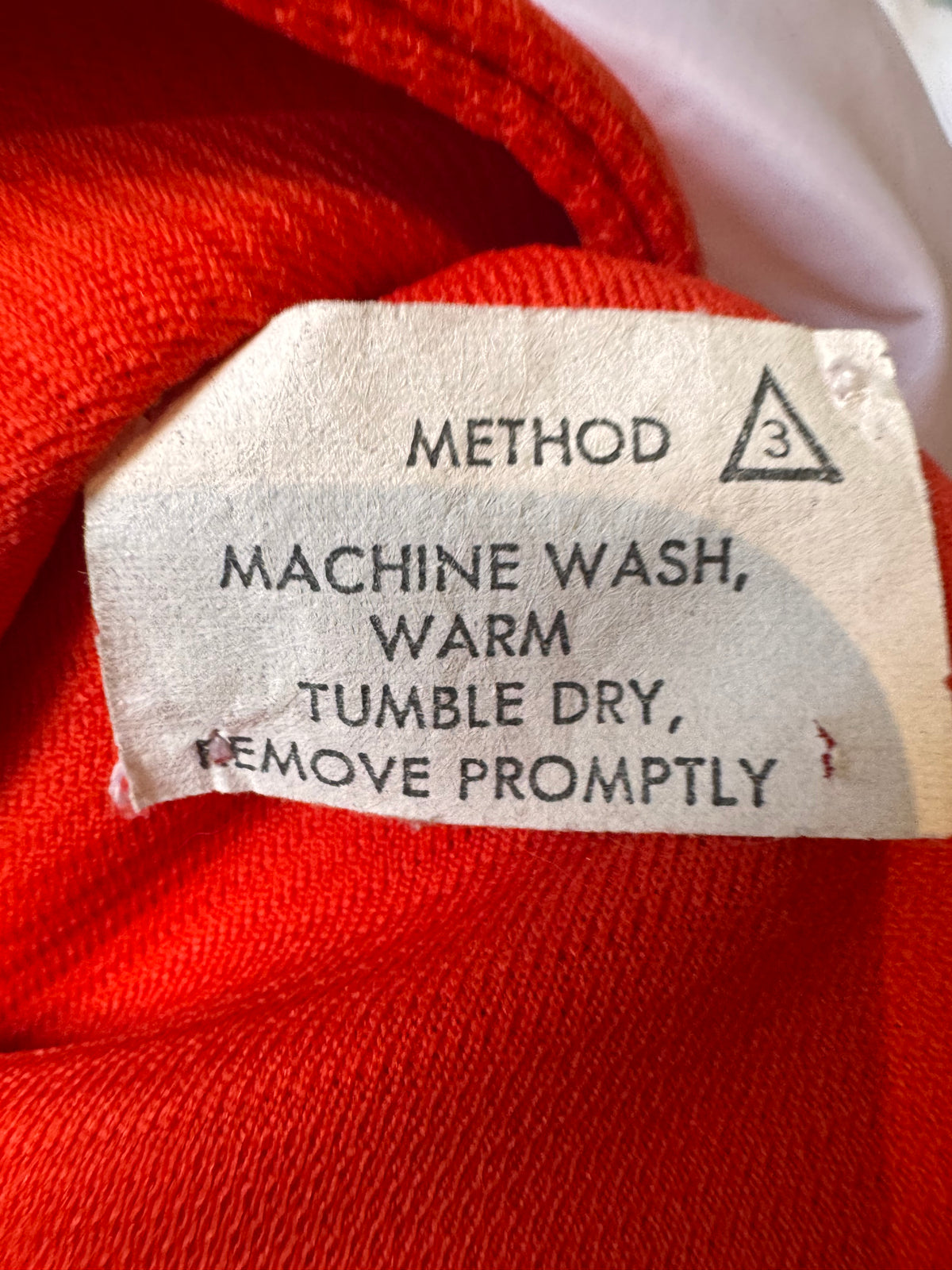 1970s Red-Orange Double-Breasted Jacket