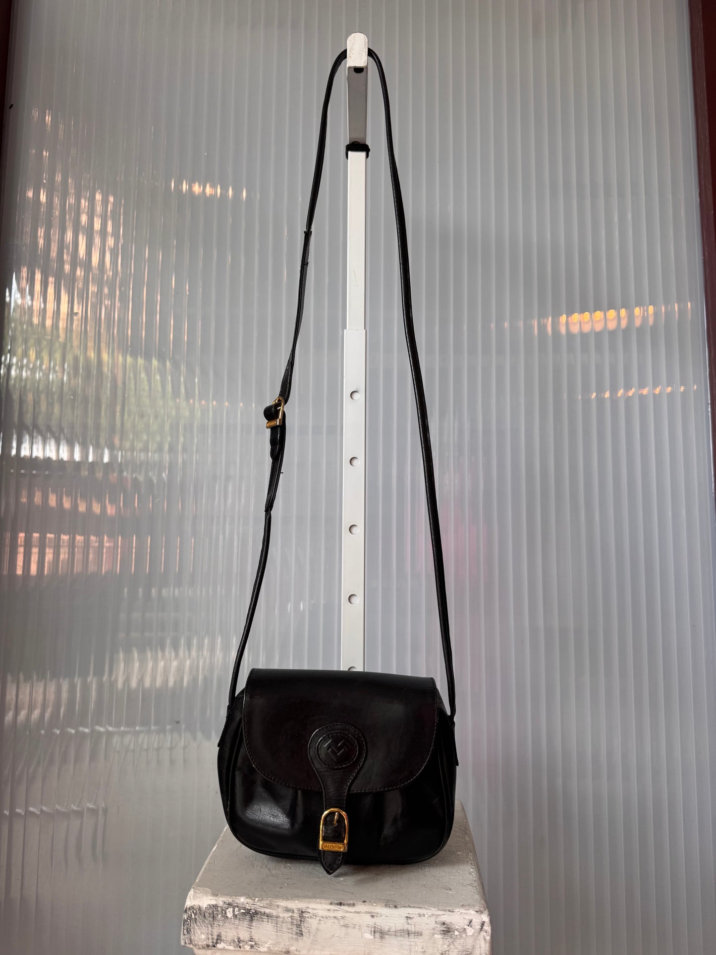 Valentino Black Saddle Bag