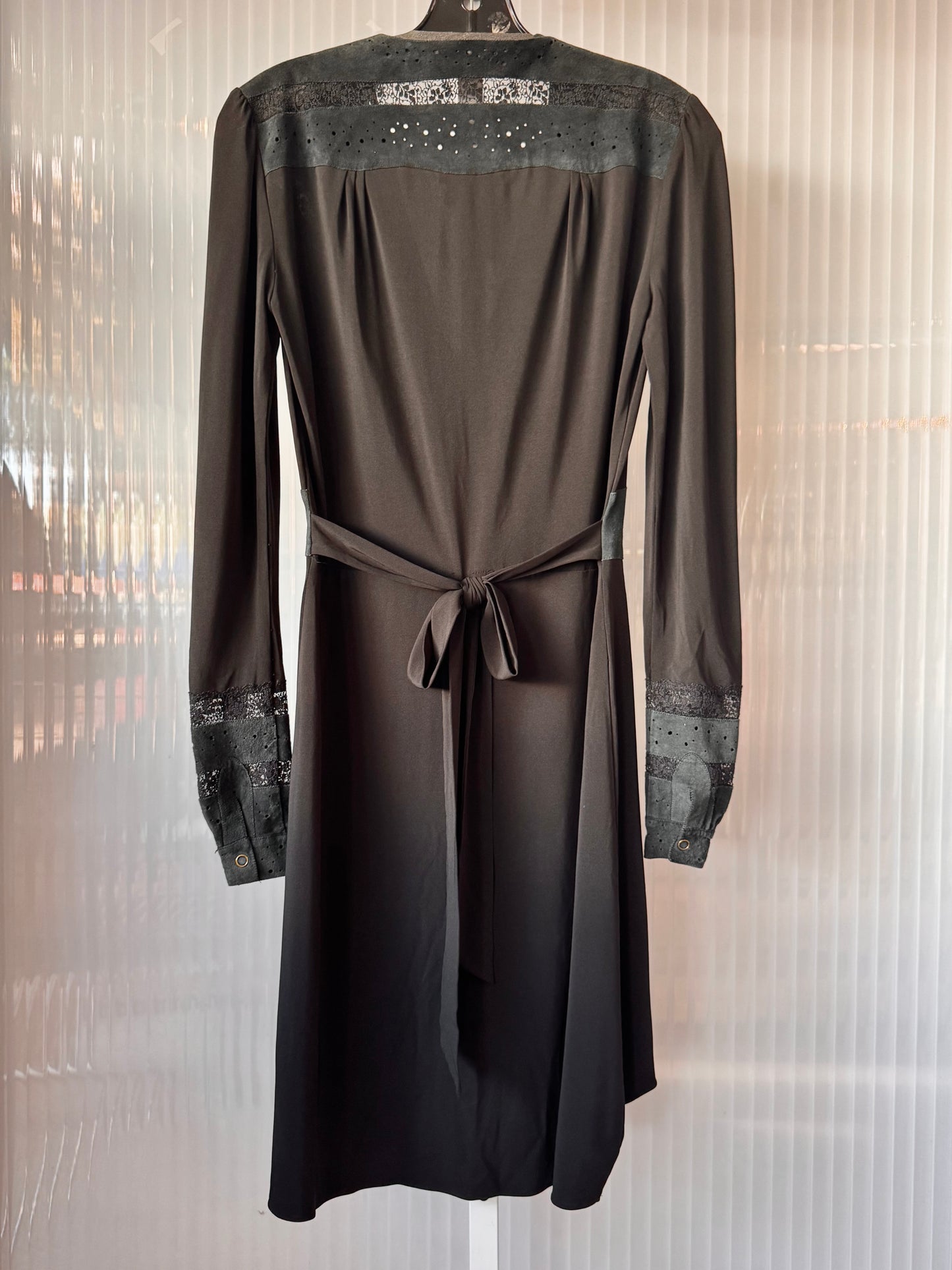 2000s Black Suede Dress