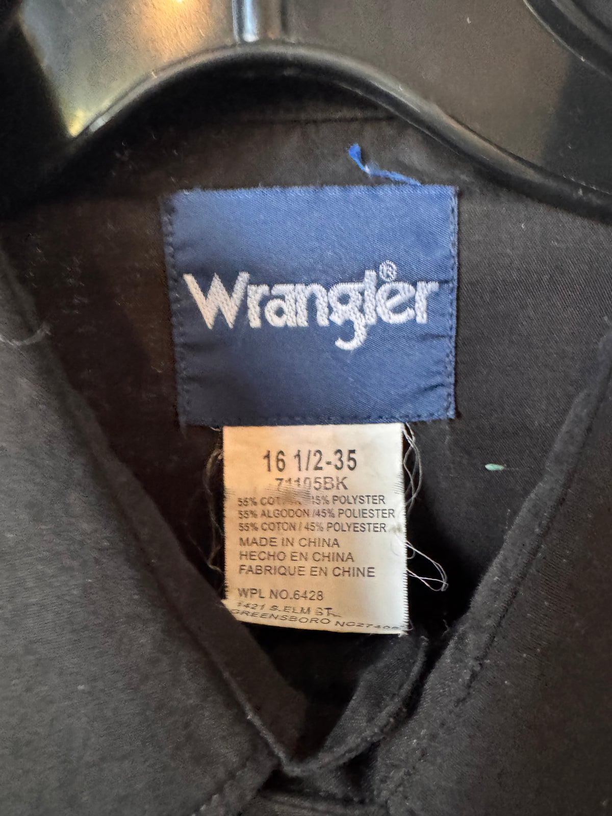 2000s Wrangler Black Western Snap Shirt