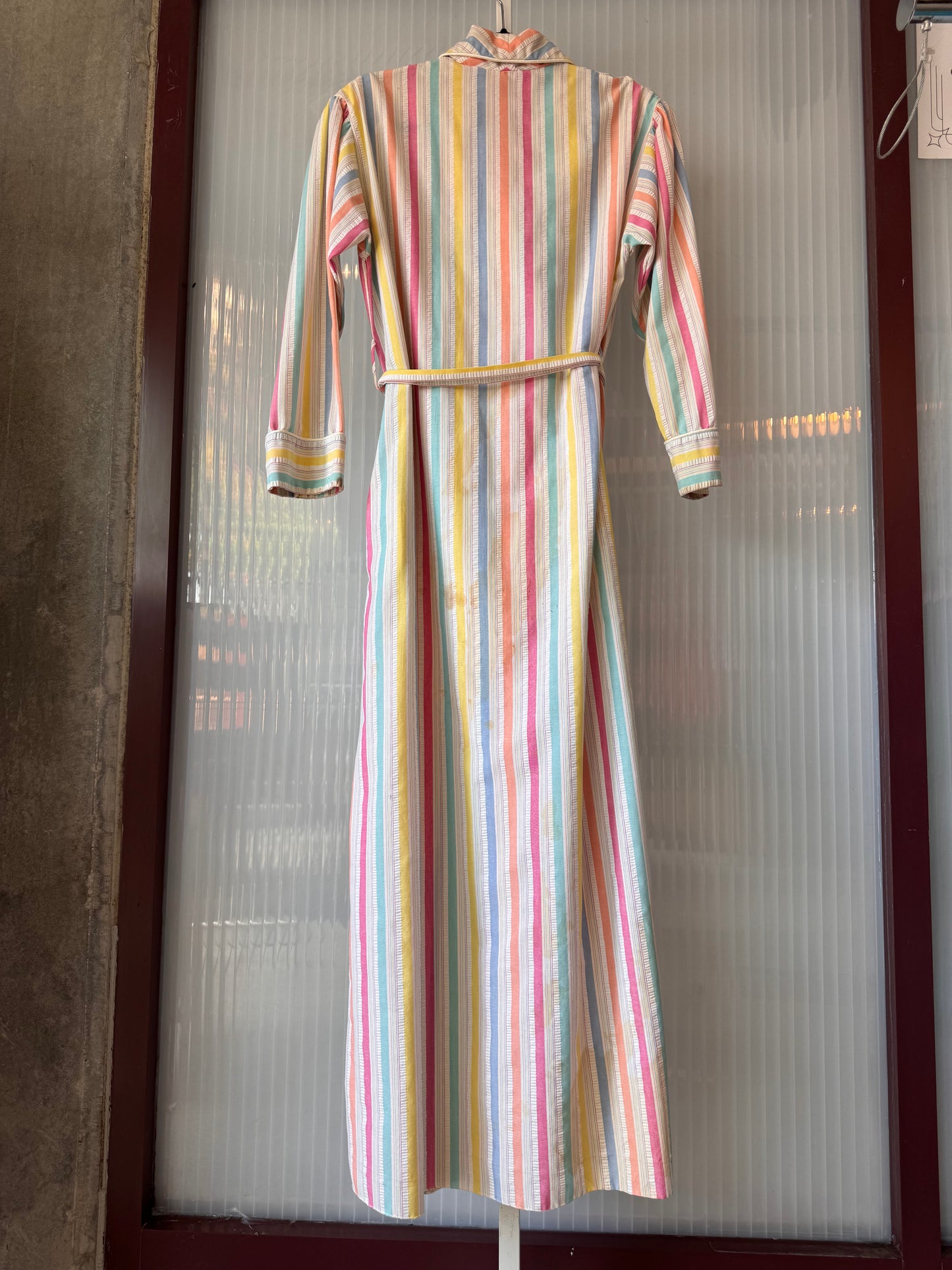 1960s Pastel Striped Robe
