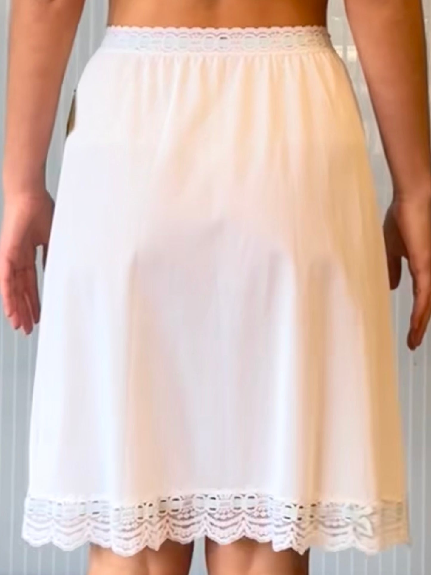 1970s Olga White Skirt Slip