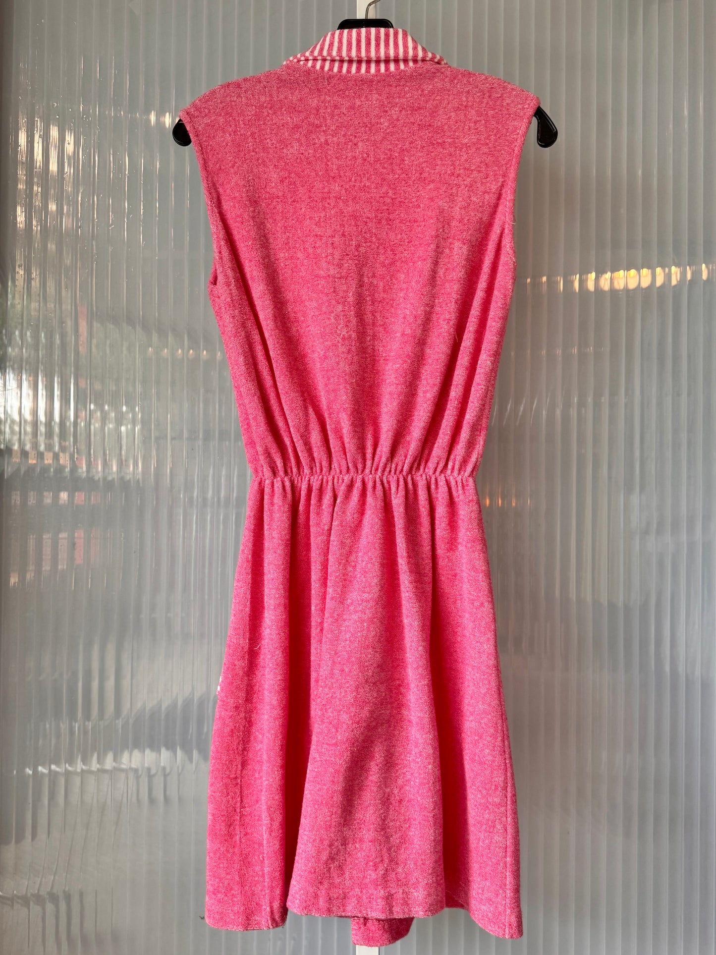 1970s Pink Terrycloth Dress