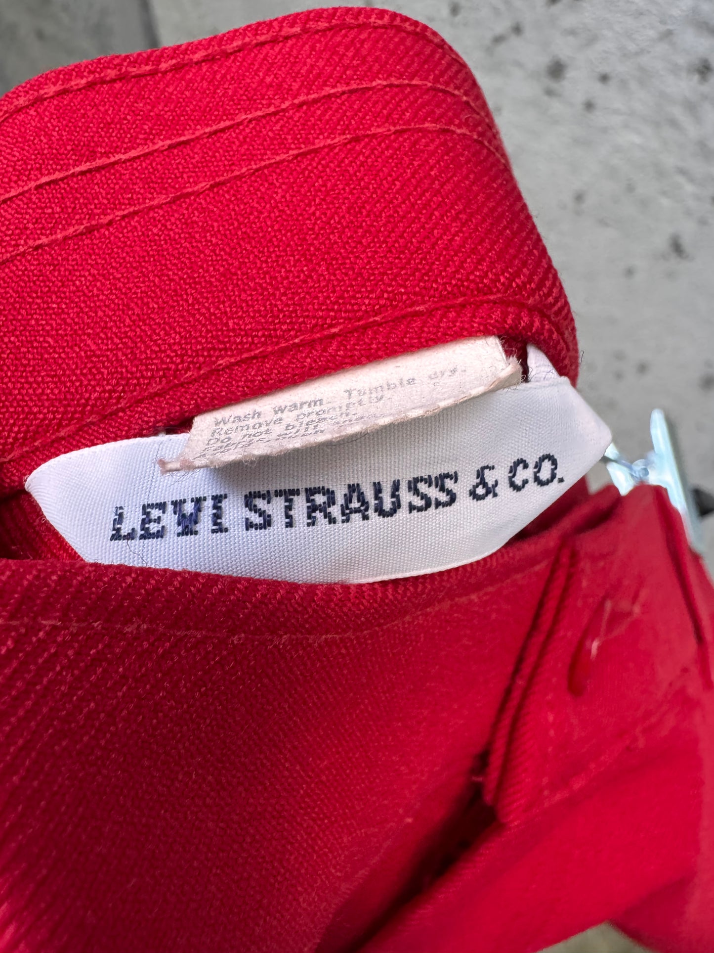 1970s Red Levi’s PolyKnit Western Trousers