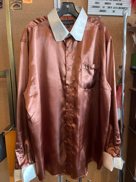 1970s/80s Daniel Ellissa Bronze Button Up