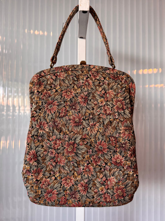 1950s Floral Tapestry Purse