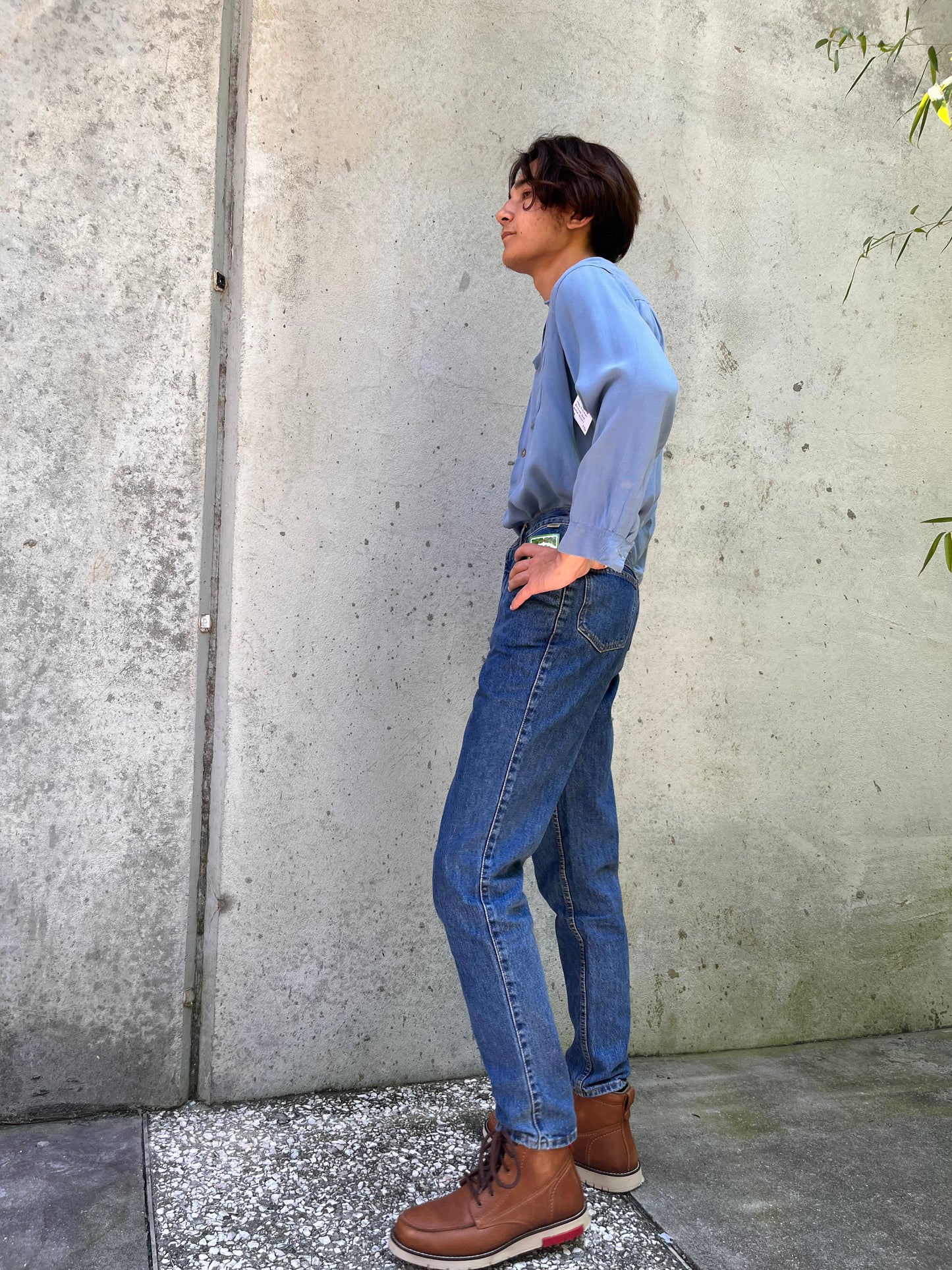 1950s Richman Brothers Blue Button-Up