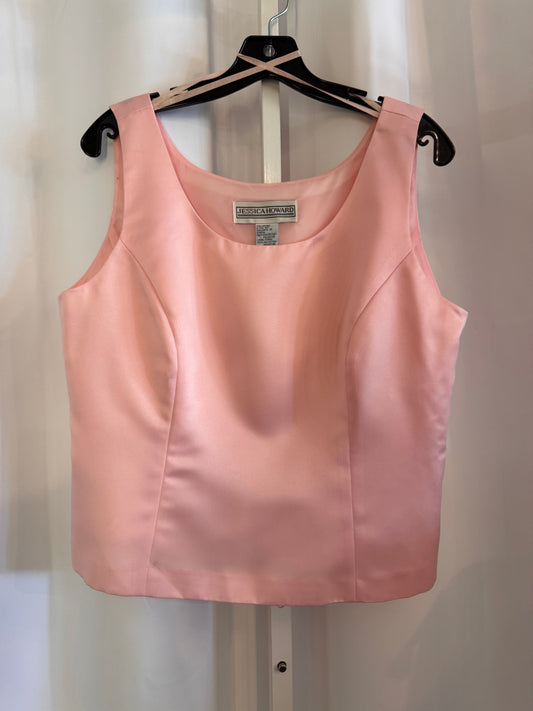 1980s Pink Satin Formal Top