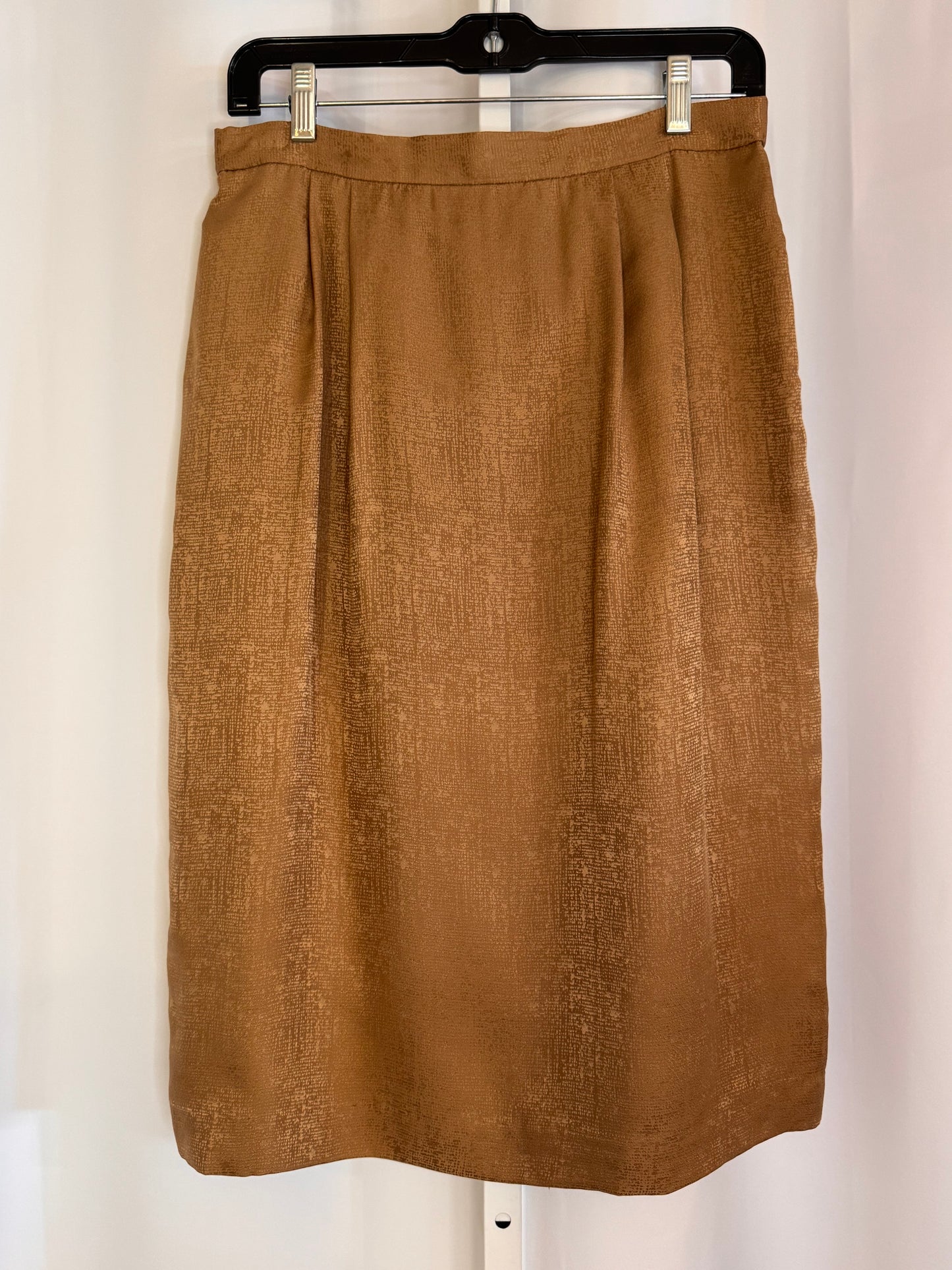 2000s 100% Silk Raw Umber Skirt