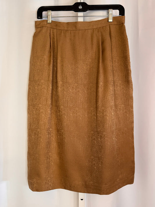 2000s 100% Silk Raw Umber Skirt