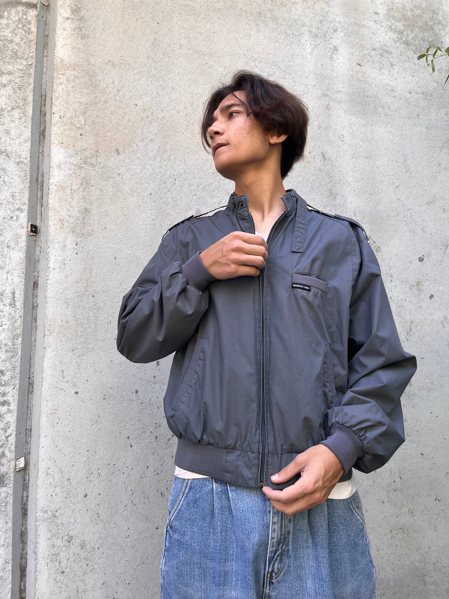 1980s Members Only Grey Jacket